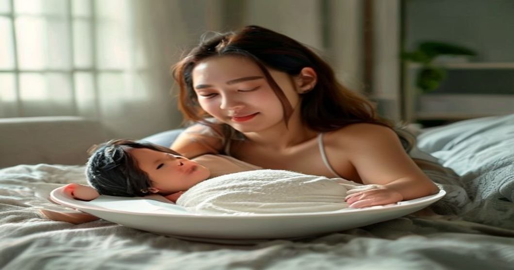 신생아 여름 기저귀 통풍성 확인하는 모습